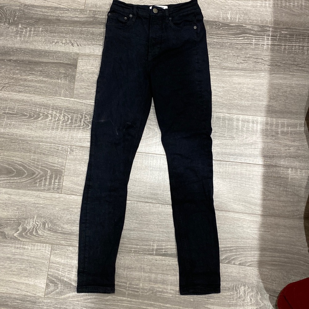 Reformation black skinny ankle-length jeans